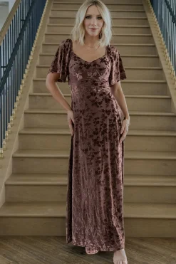 Best Baltic Born Everley Velvet Maxi Dress | Espresso