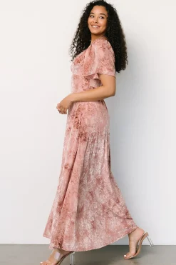 Sale Baltic Born Everley Velvet Maxi Dress | Blush