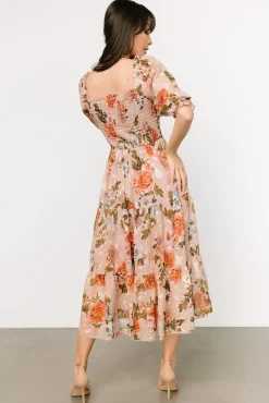 Fashion Baltic Born Fabian Jacquard Midi Dress | Dusty Mauve Multi