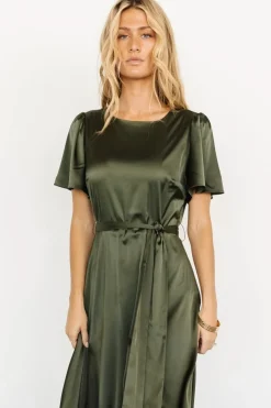 Online Baltic Born Fabric Swatch - Agnes Satin | Juniper