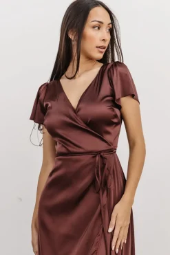 Online Baltic Born Fabric Swatch - Krystal Satin | Dark Clove