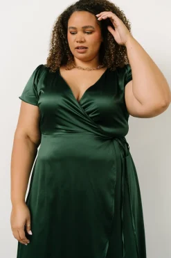 Sale Baltic Born Fabric Swatch - Krystal Satin | Green