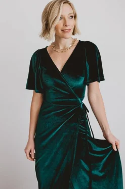 Hot Baltic Born Fabric Swatch - Meghan Velvet | Emerald