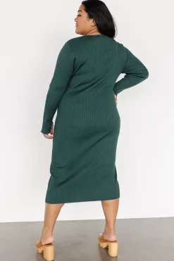 Fashion Baltic Born Fairmount Ribbed Midi Dress | Green