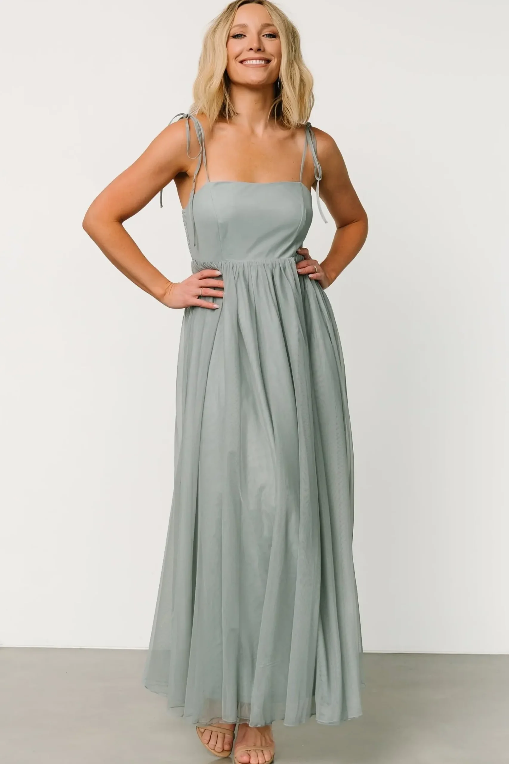 Sale Baltic Born Fiona Tulle Maxi Dress | Eucalyptus