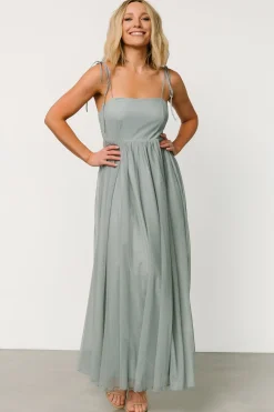Sale Baltic Born Fiona Tulle Maxi Dress | Eucalyptus