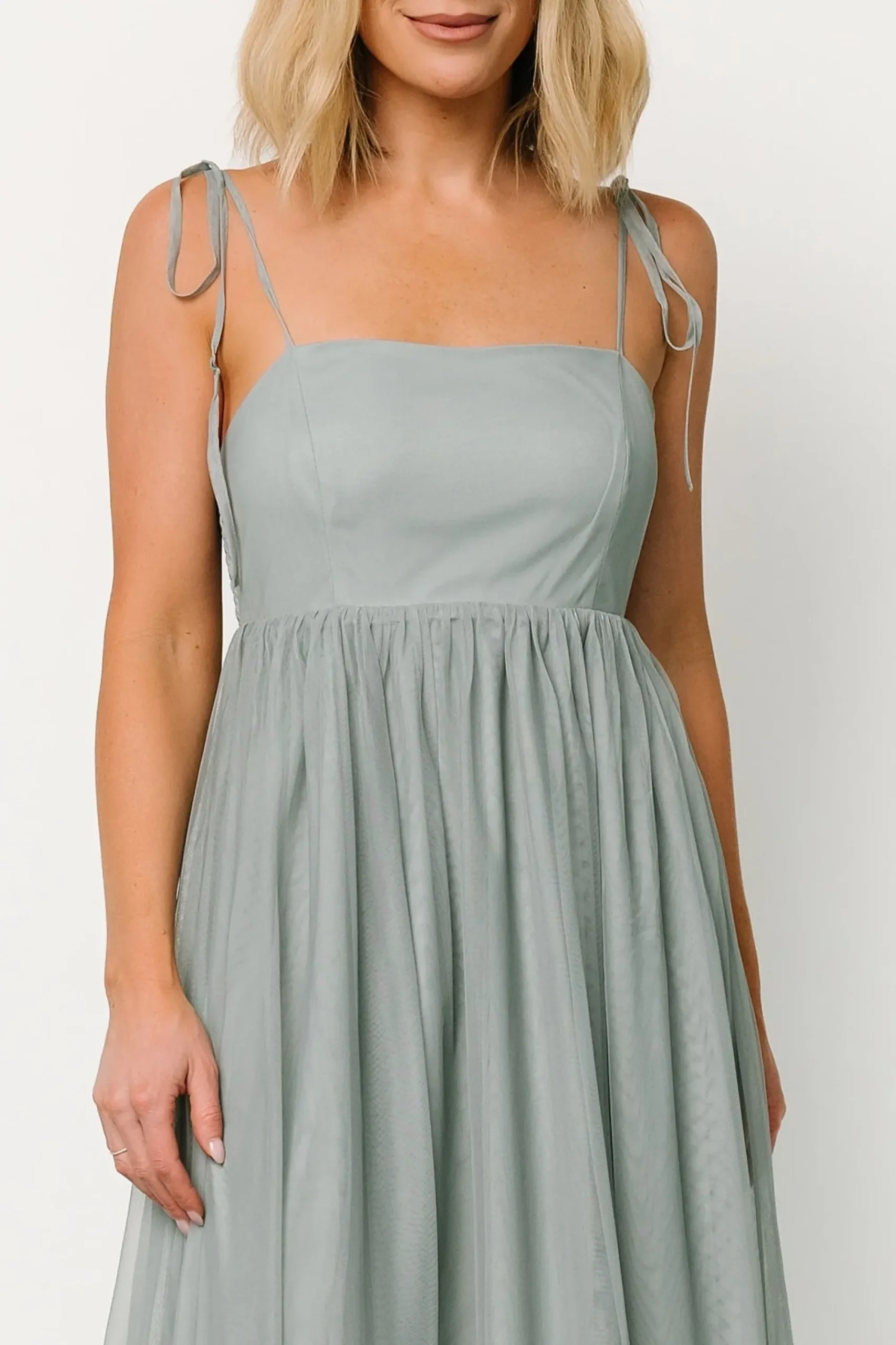Sale Baltic Born Fiona Tulle Maxi Dress | Eucalyptus