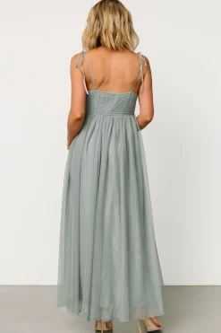 Sale Baltic Born Fiona Tulle Maxi Dress | Eucalyptus