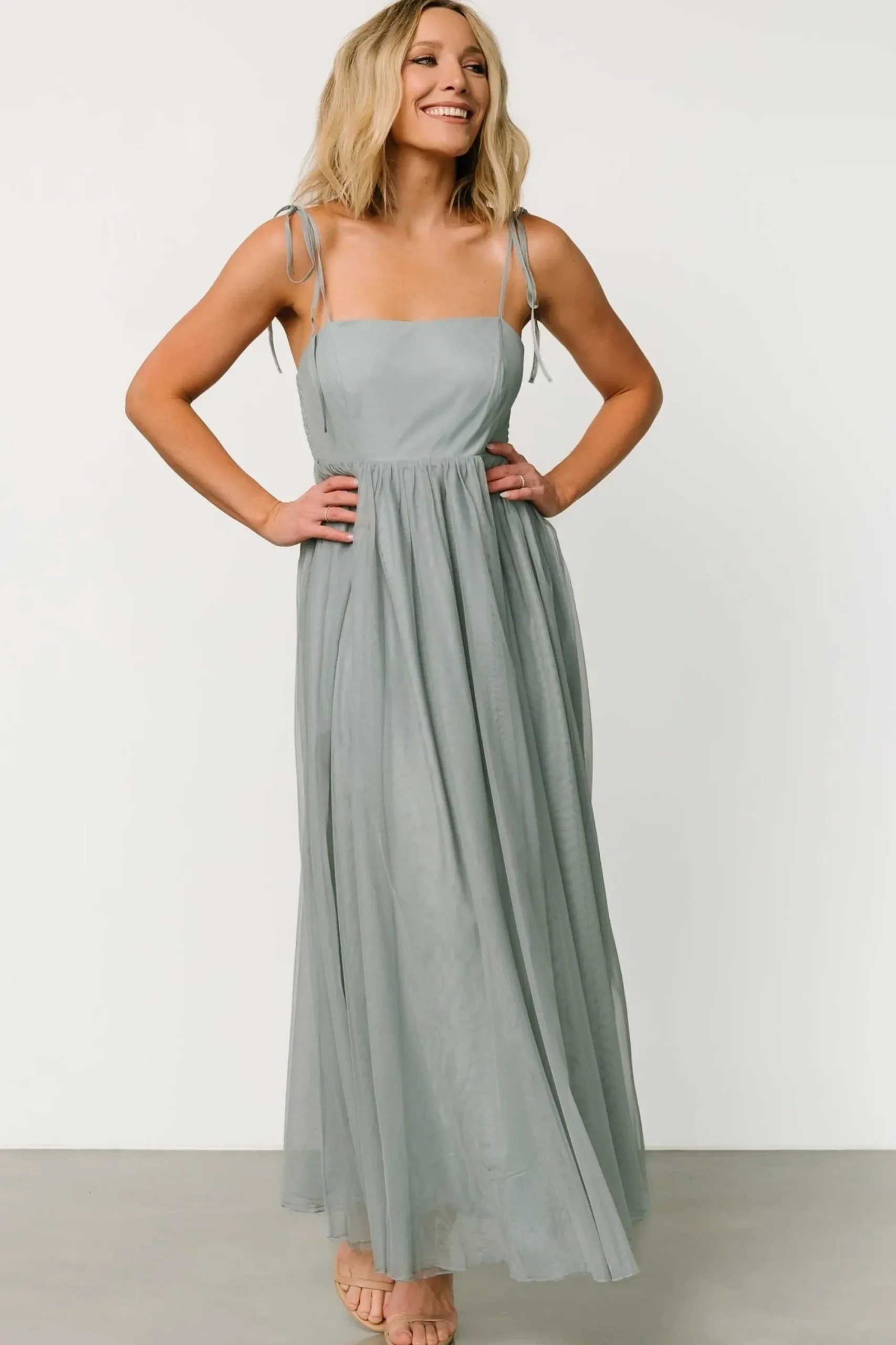 Sale Baltic Born Fiona Tulle Maxi Dress | Eucalyptus