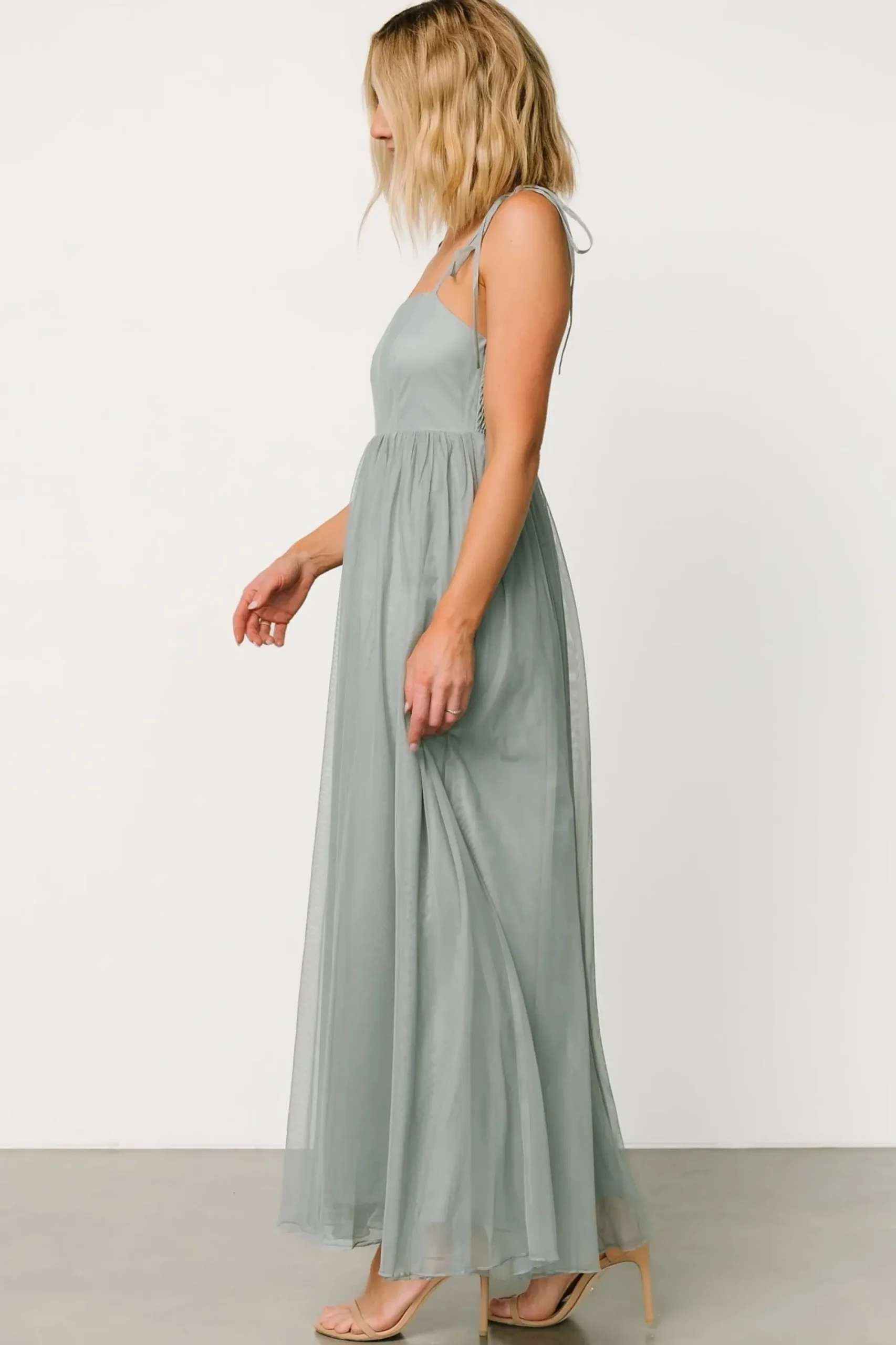 Sale Baltic Born Fiona Tulle Maxi Dress | Eucalyptus