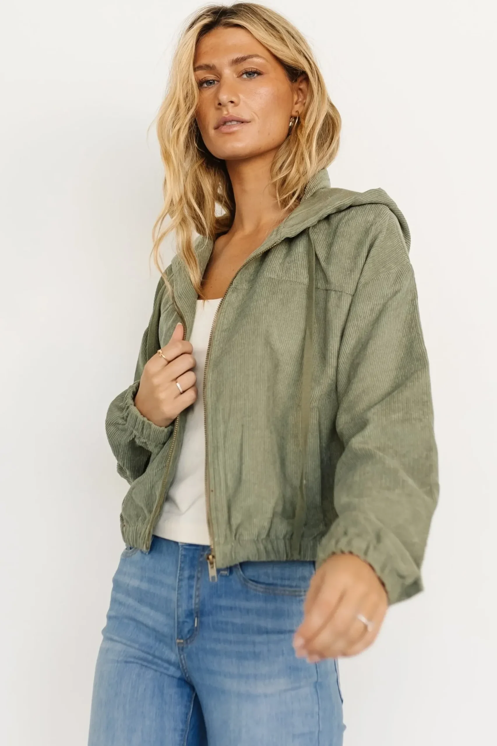 Fashion Baltic Born Frankie Zip Jacket | Dusty Olive