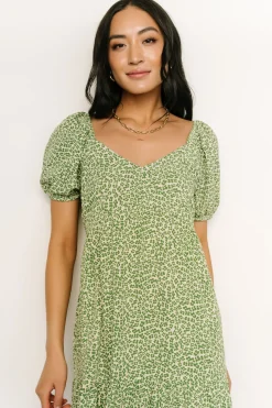 Outlet Baltic Born Gables Puff Sleeve Maxi Dress | Green Multi