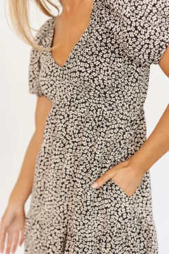 New Baltic Born Gables Puff Sleeve Maxi Dress | Black Multi