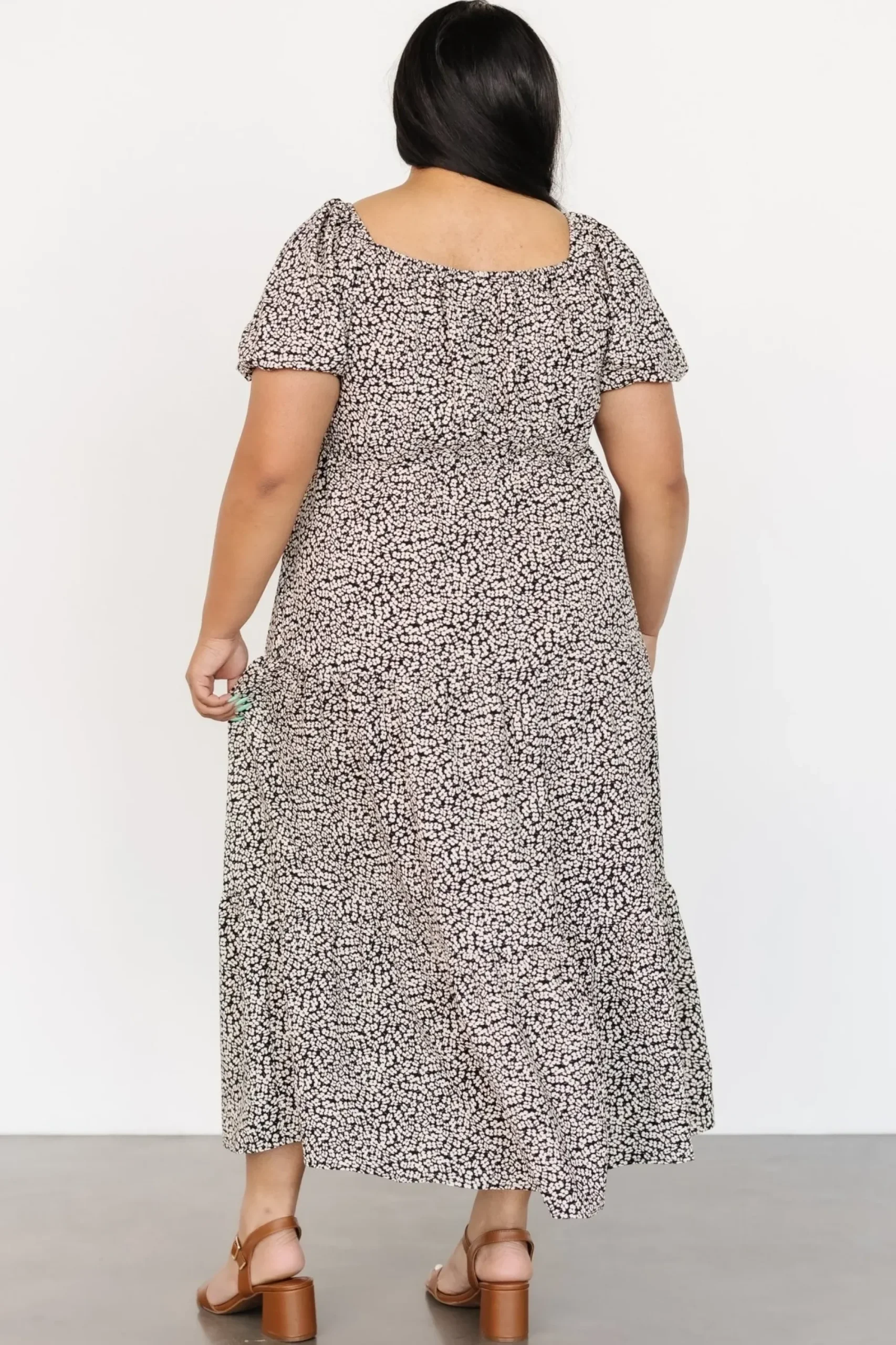 New Baltic Born Gables Puff Sleeve Maxi Dress | Black Multi