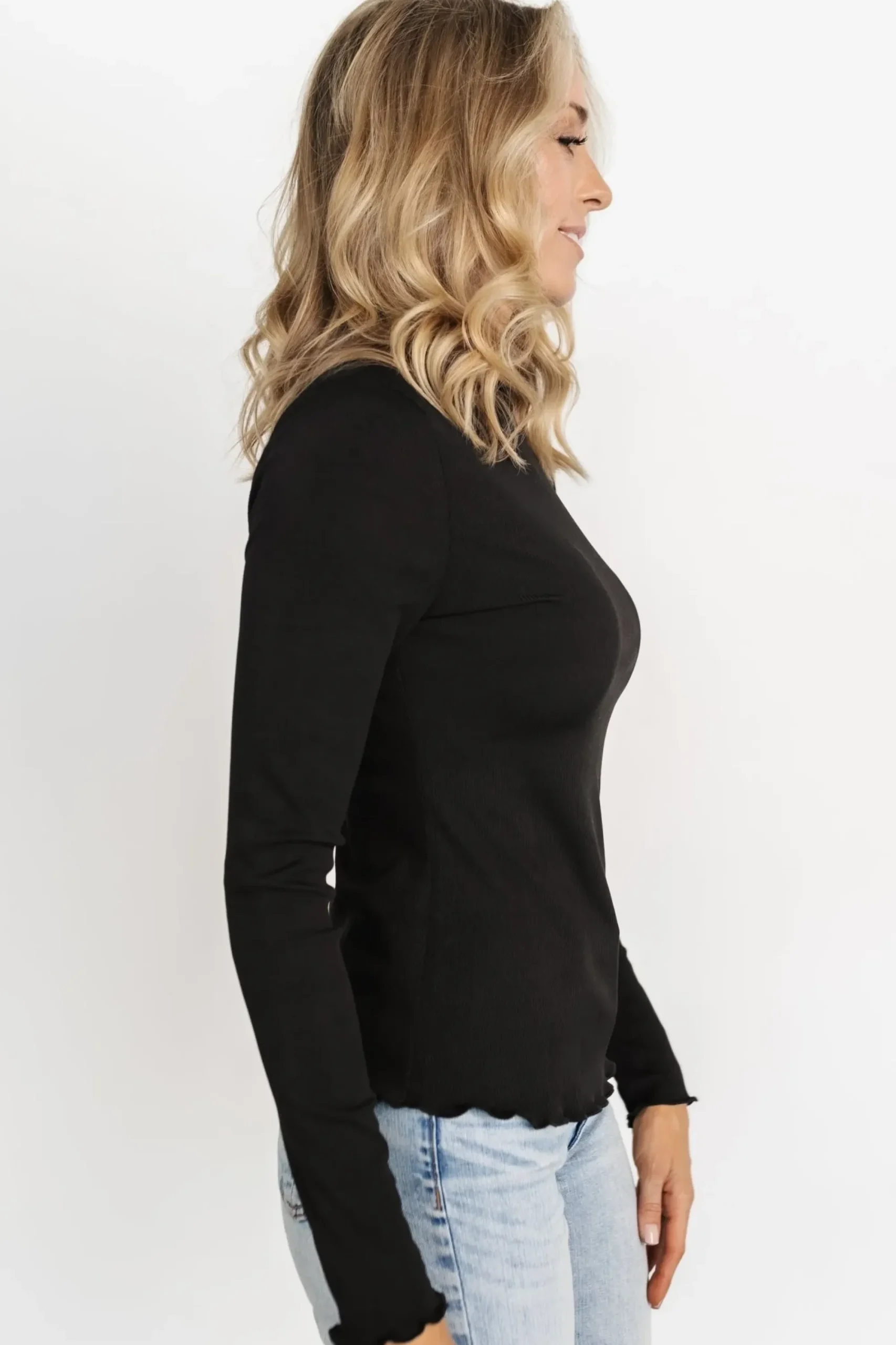 Discount Baltic Born Gale Ribbed Top | Black