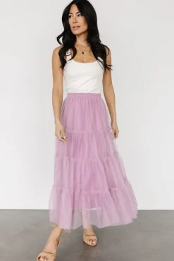 Discount Baltic Born Galena Tulle Skirt | Dusty Orchid