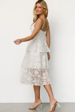 Hot Baltic Born Giavanna Tiered Midi Dress | Off White