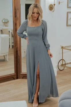 Hot Baltic Born Giselle Maxi Dress | Dusty Blue