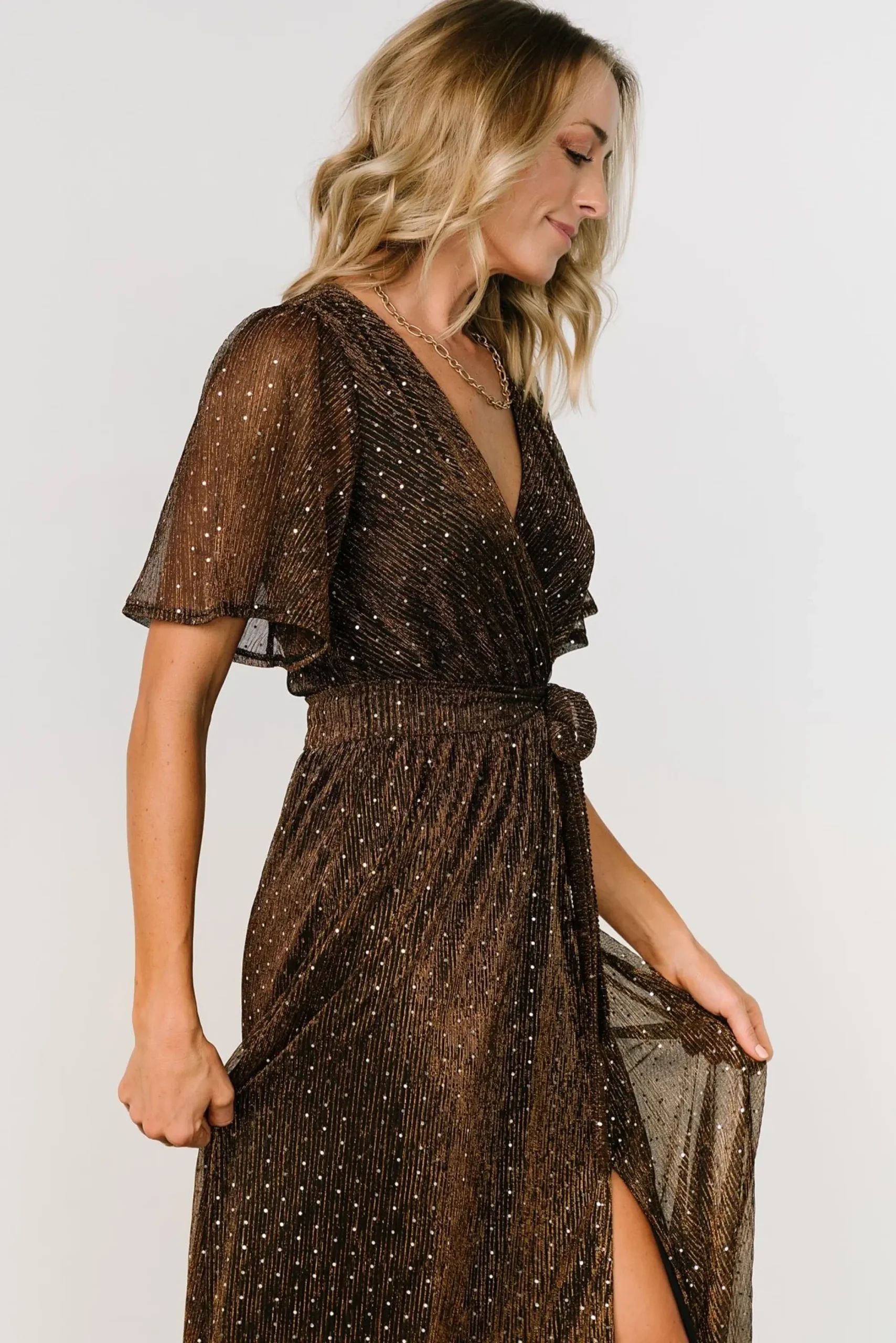 Clearance Baltic Born Grace Sparkle Gown | Bronze