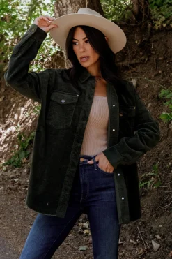 Hot Baltic Born Greeley Corduroy Jacket | Deep Green