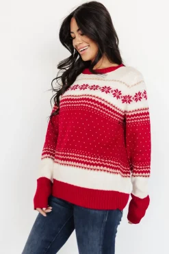 Sale Baltic Born Griffin Knit Sweater | Red Multi