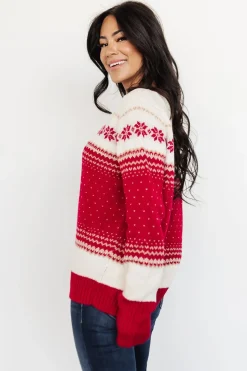 Sale Baltic Born Griffin Knit Sweater | Red Multi