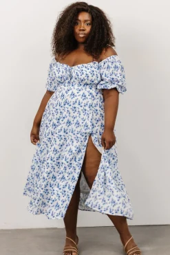 Discount Baltic Born Gwen Smocked Midi Dress | Blue Floral