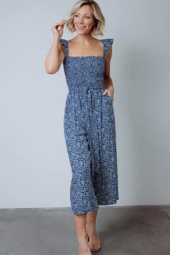 Outlet Baltic Born Hadley Smocked Jumpsuit | Navy