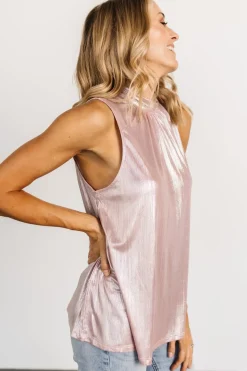 Hot Baltic Born Halo Shimmer Tank Top | Pink