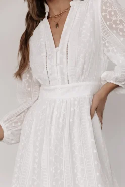 Discount Baltic Born Harmony Embossed Dress | Off White