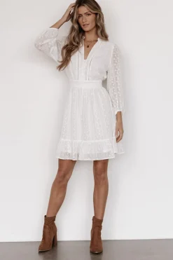 Discount Baltic Born Harmony Embossed Dress | Off White