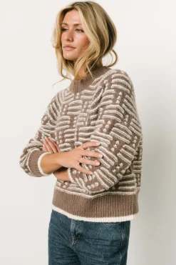New Baltic Born Hawthorne Knit Sweater | Mocha + Ivory