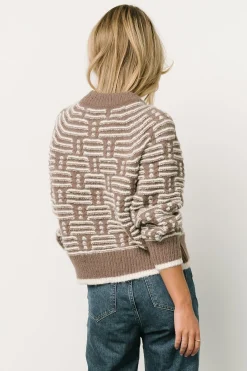 New Baltic Born Hawthorne Knit Sweater | Mocha + Ivory