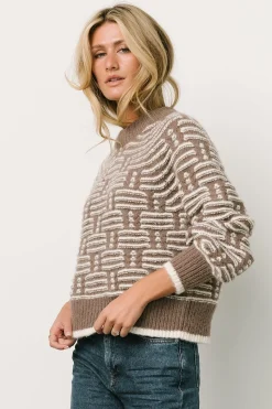 New Baltic Born Hawthorne Knit Sweater | Mocha + Ivory