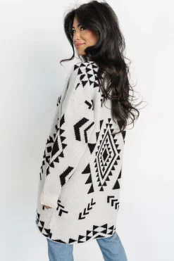 Outlet Baltic Born Hays Oversized Cardigan | Ivory + Black