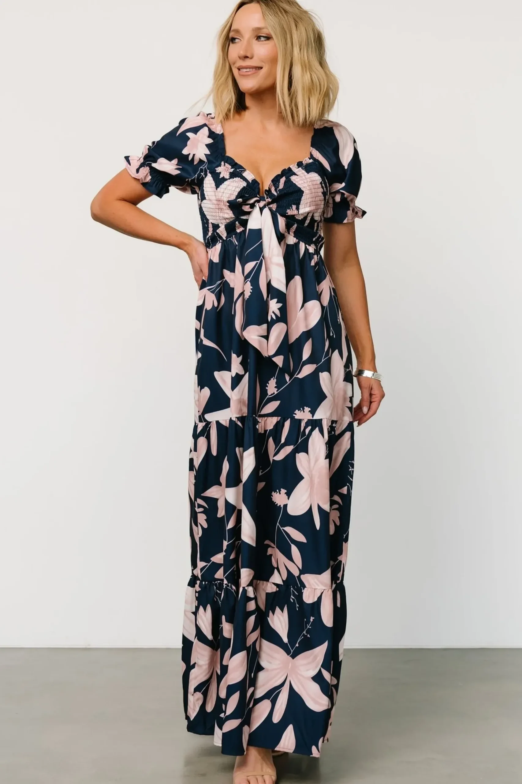 Fashion Baltic Born Hilaria Maxi Dress | Navy + Blush