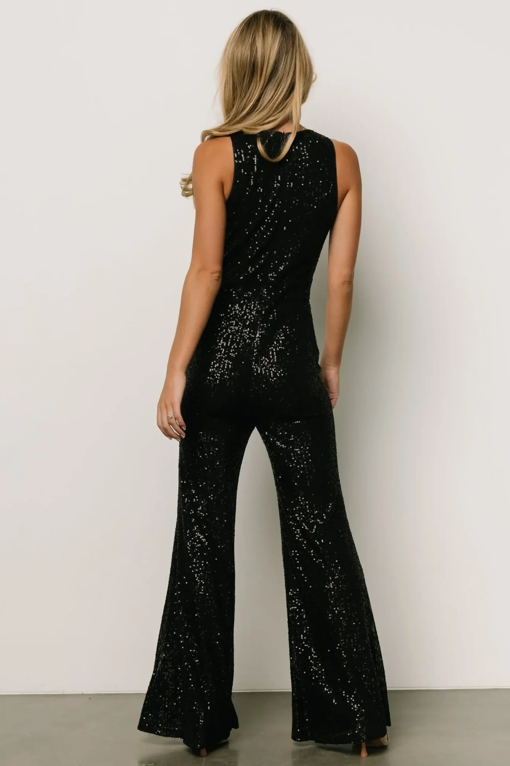 Fashion Baltic Born Hillary Sequin Jumpsuit | Black