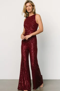 Sale Baltic Born Hillary Sequin Jumpsuit | Wine