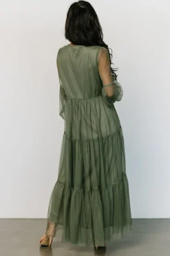 Best Baltic Born Hoffman Tulle Maxi Dress | Olive