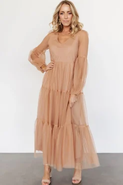 Sale Baltic Born Hoffman Tulle Maxi Dress | Dusty Camel