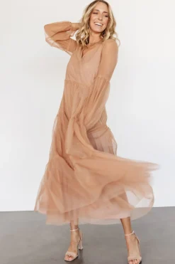 Sale Baltic Born Hoffman Tulle Maxi Dress | Dusty Camel