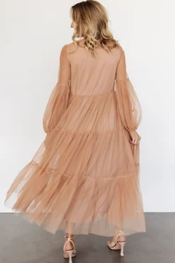 Sale Baltic Born Hoffman Tulle Maxi Dress | Dusty Camel