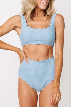 Sale Baltic Born Honolulu Scalloped Bikini Top | Dusty Blue