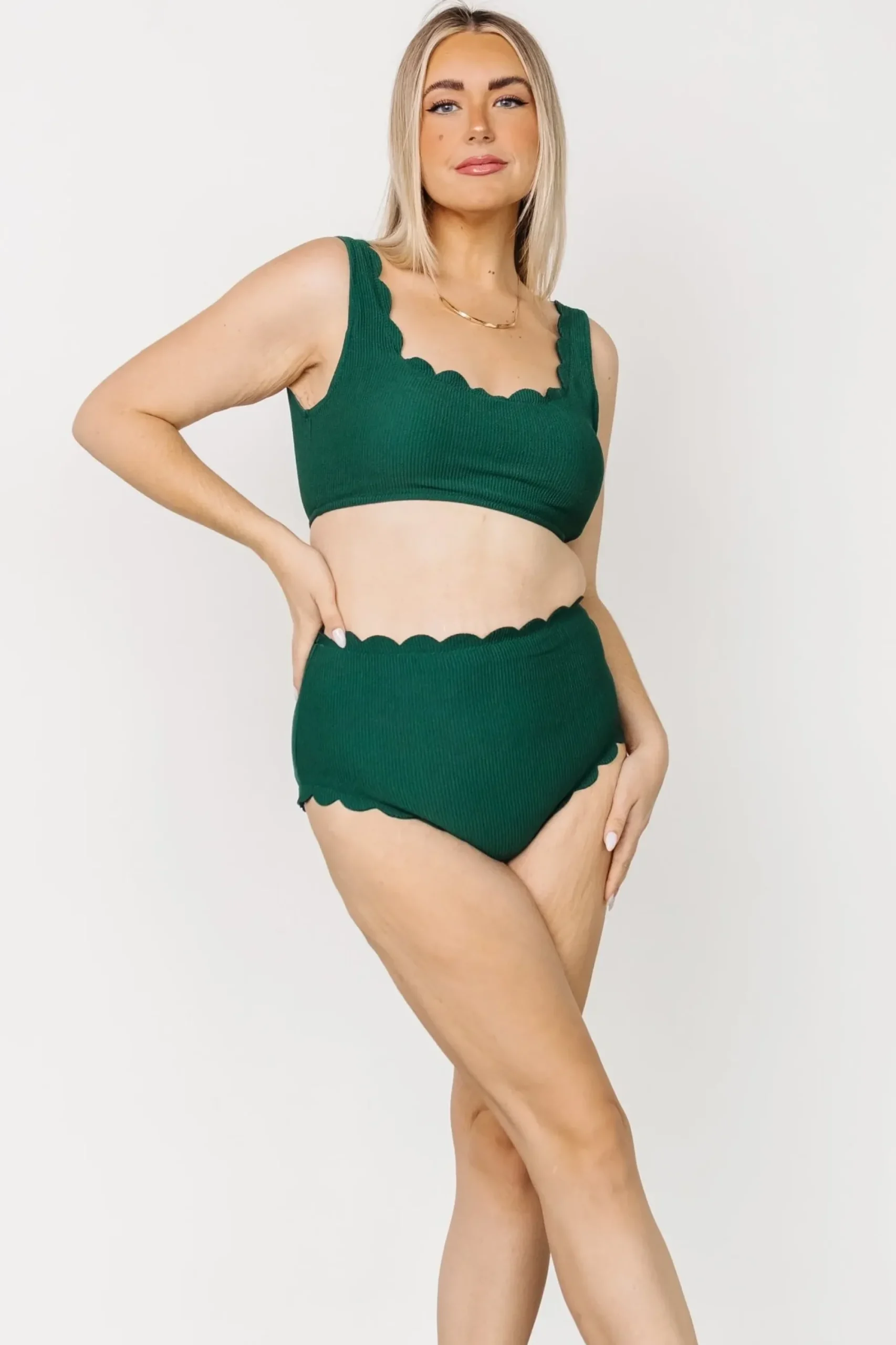 Outlet Baltic Born Honolulu Scalloped Bikini Top | Green