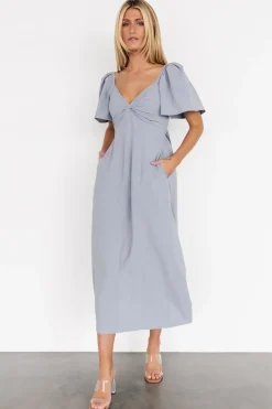 Clearance Baltic Born Indie Back Tie Dress | Dusty Blue