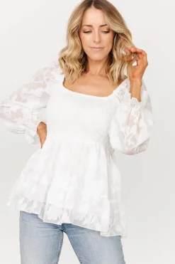 Fashion Baltic Born Ines Smocked Top | White