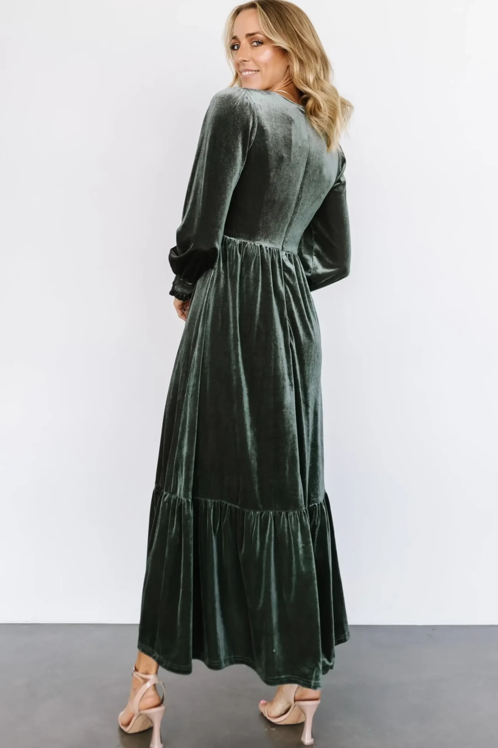 Sale Baltic Born Ingrid Velvet Maxi Dress | Eucalyptus