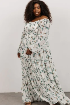 Discount Baltic Born Isabela Smocked Maxi Dress | Ivory + Topaz Floral