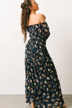 Online Baltic Born Isabela Smocked Maxi Dress | Navy Multi Floral