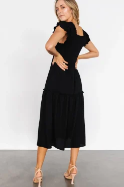 Sale Baltic Born Jacie Smocked Midi Dress | Black
